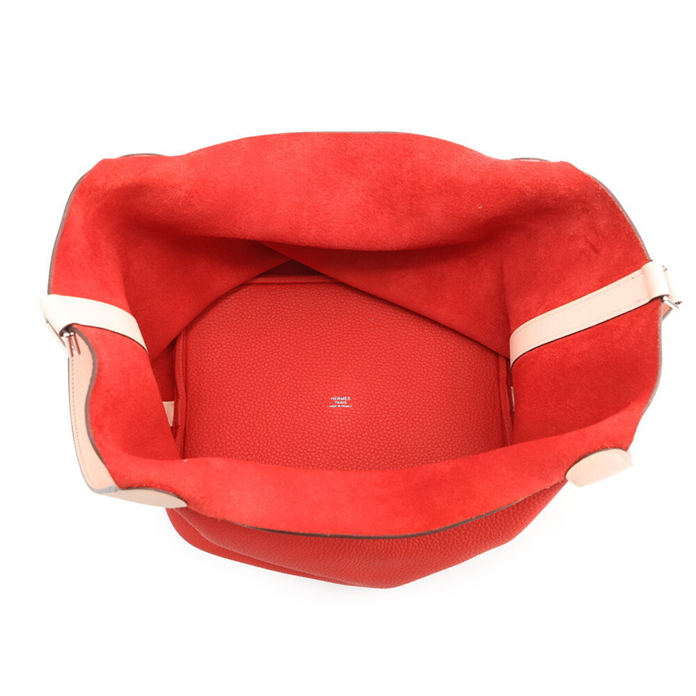 Hermes Picotin Lock GM Eclat Rouge Tomato Rose Eglantine Taurillon Clemence S... - Picture 5 of 14